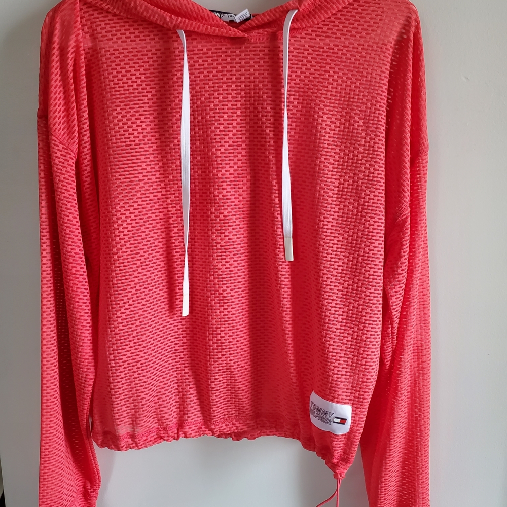 Tommy Hilfiger Kids Red Mesh Hoodie